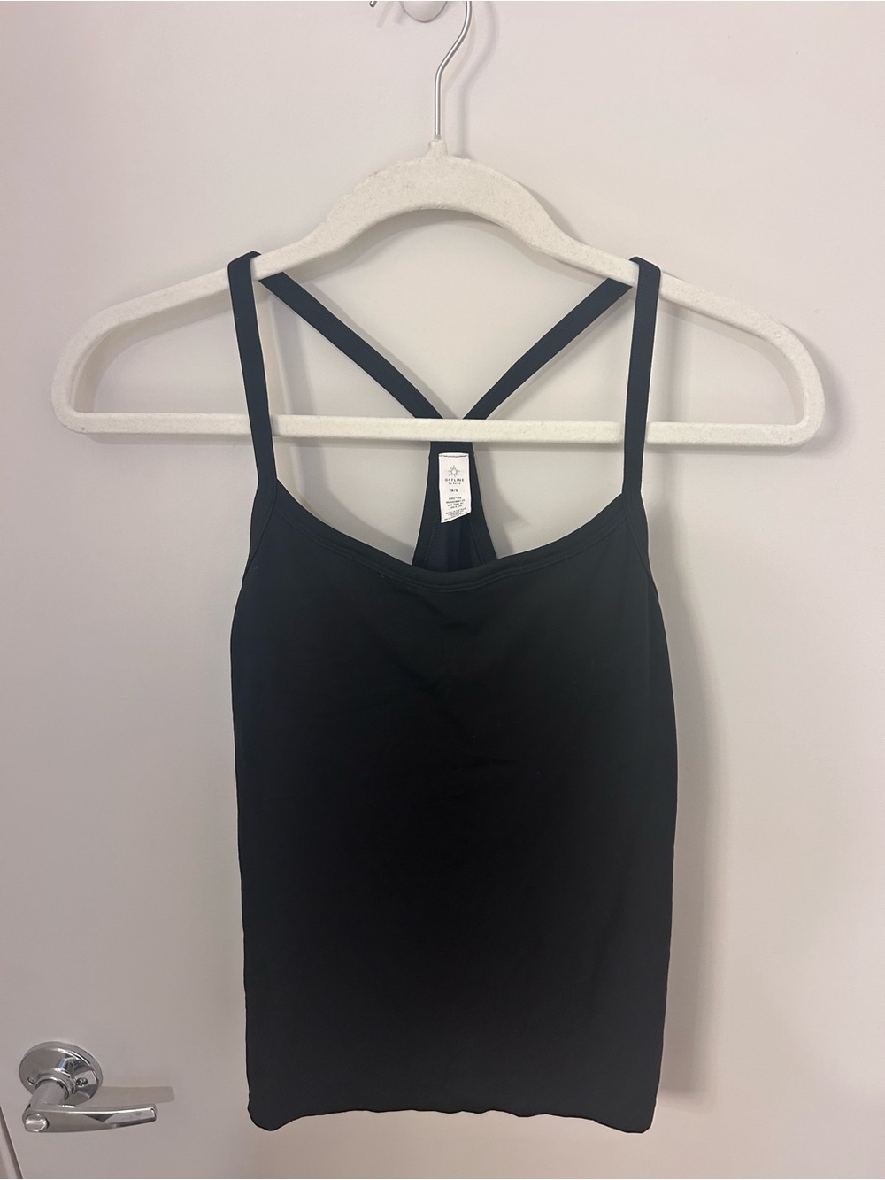 Offline by Aerie Black Built-in-Bra Workout Tank